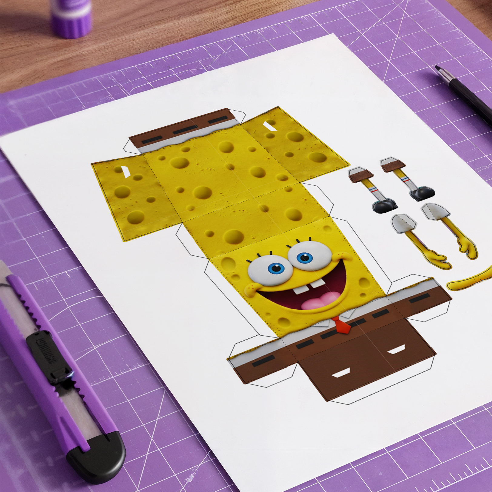 bob Esponja papercraft