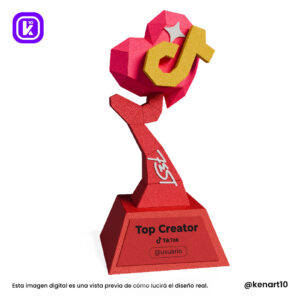 Trofeo de Tiktok Papercraft